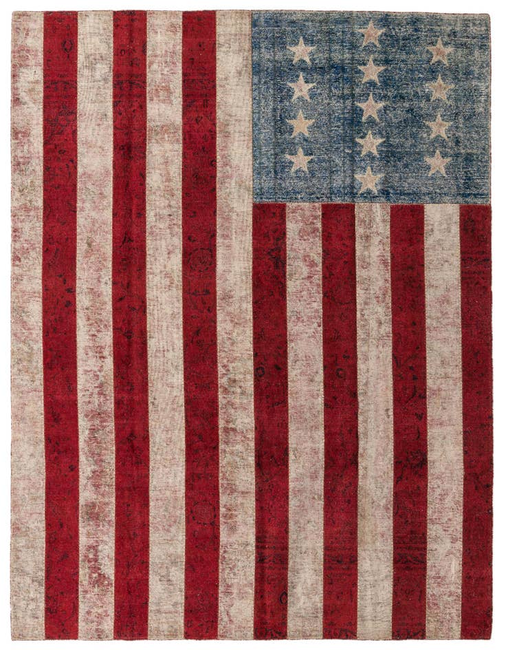Detail image of 8' x 10' 1 Hand Knotted Ultra Vintage Persian Wool Rug