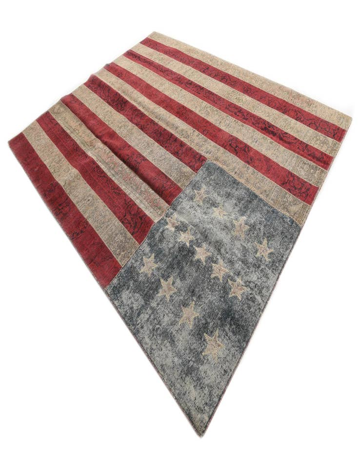 Detail image of 8' 2 x 10'  Hand Knotted Ultra Vintage Persian Wool Rug