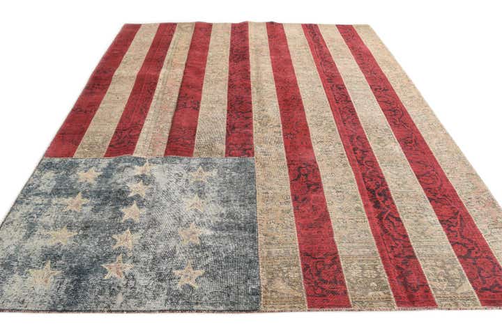 8' 2 x 10' Hand Knotted Ultra Vintage Persian Wool Rug