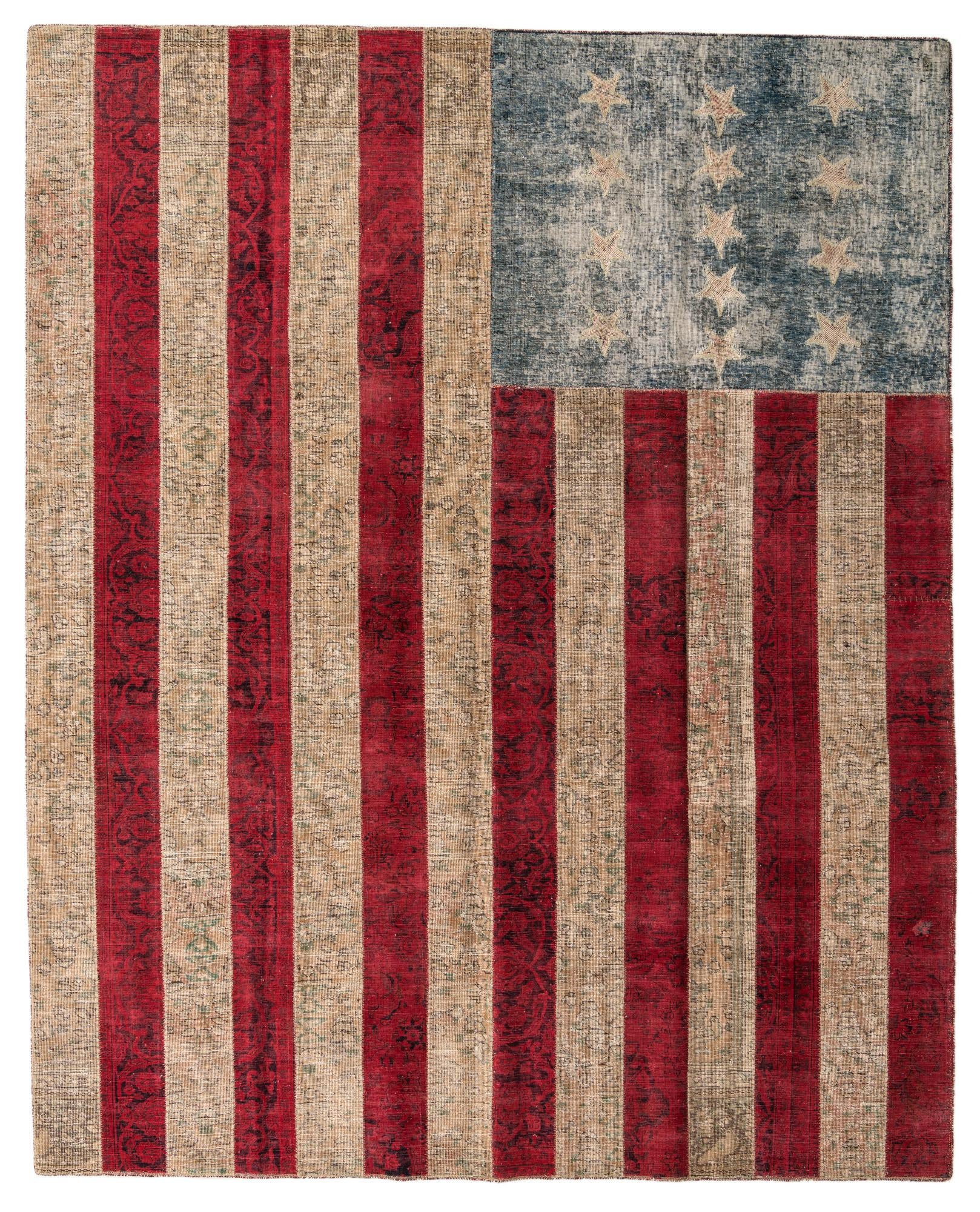 8' 2 x 10' Hand Knotted Ultra Vintage Persian Wool Rug
