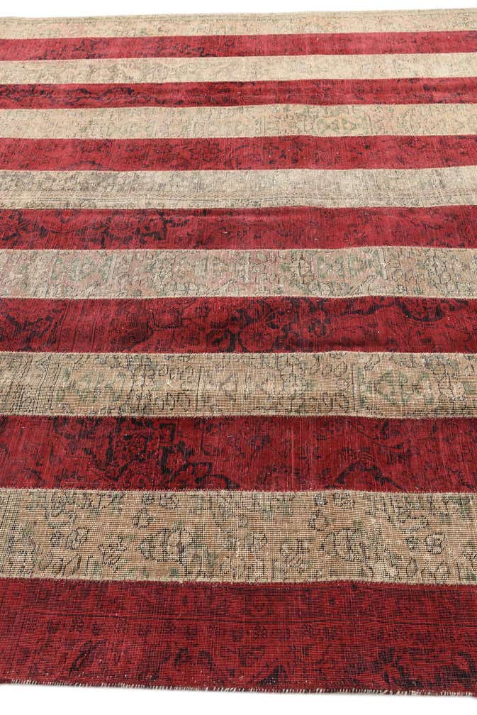 8' 1 x 10' Hand Knotted Ultra Vintage Persian Wool Rug