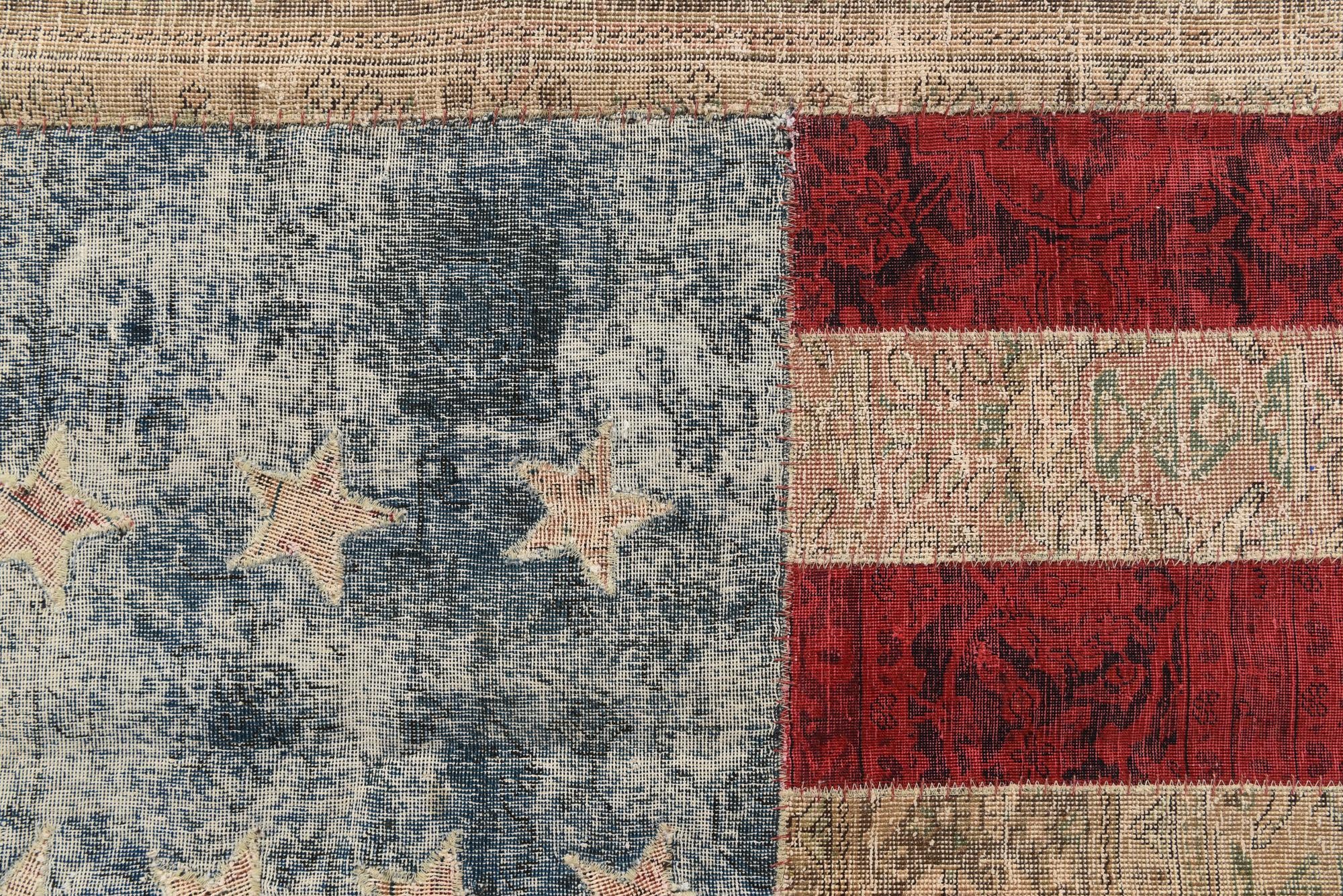 8' 1 x 10' Hand Knotted Ultra Vintage Persian Wool Rug