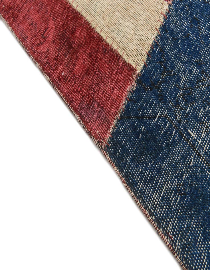 Detail image of 6' 2 x 9'  Hand Knotted Ultra Vintage Persian Wool Rug