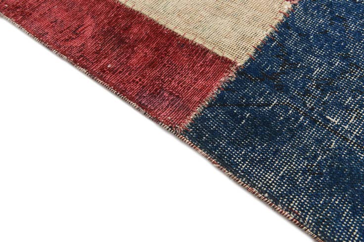 Detail image of 6' 2 x 9' Hand Knotted Ultra Vintage Persian Wool Rug