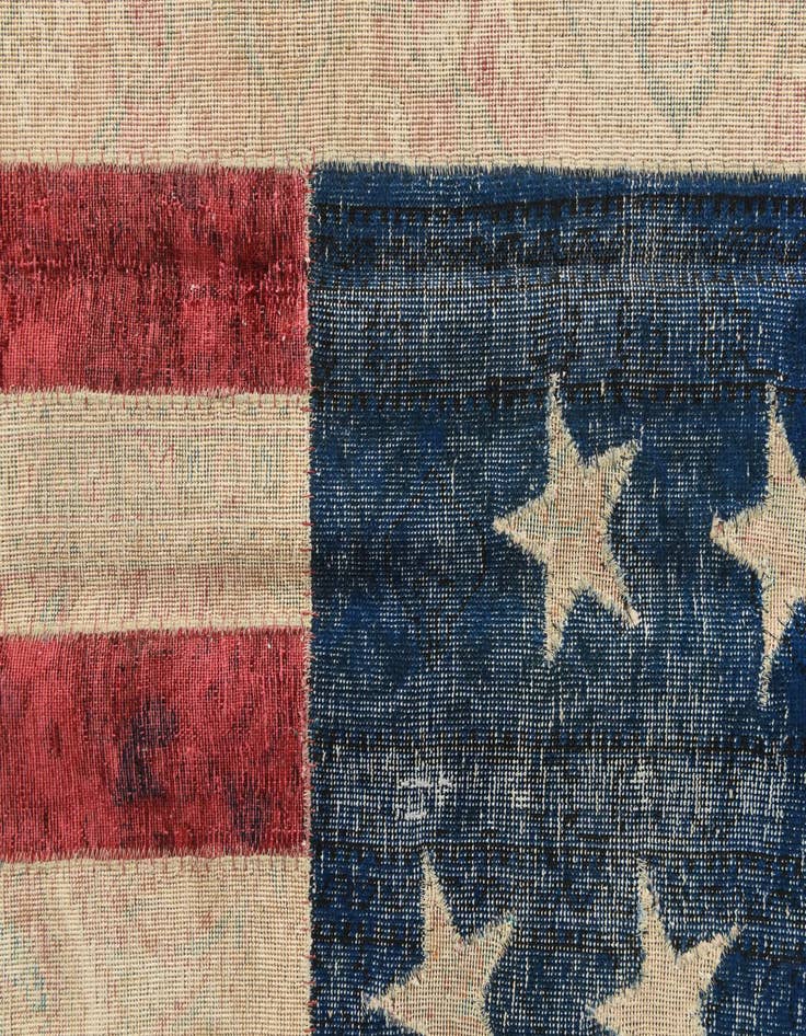 Detail image of 6' 2 x 9'  Hand Knotted Ultra Vintage Persian Wool Rug