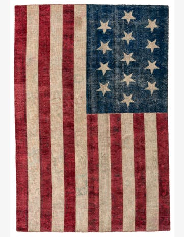 6' 2 x 9' Hand Knotted Ultra Vintage Persian Wool Rug