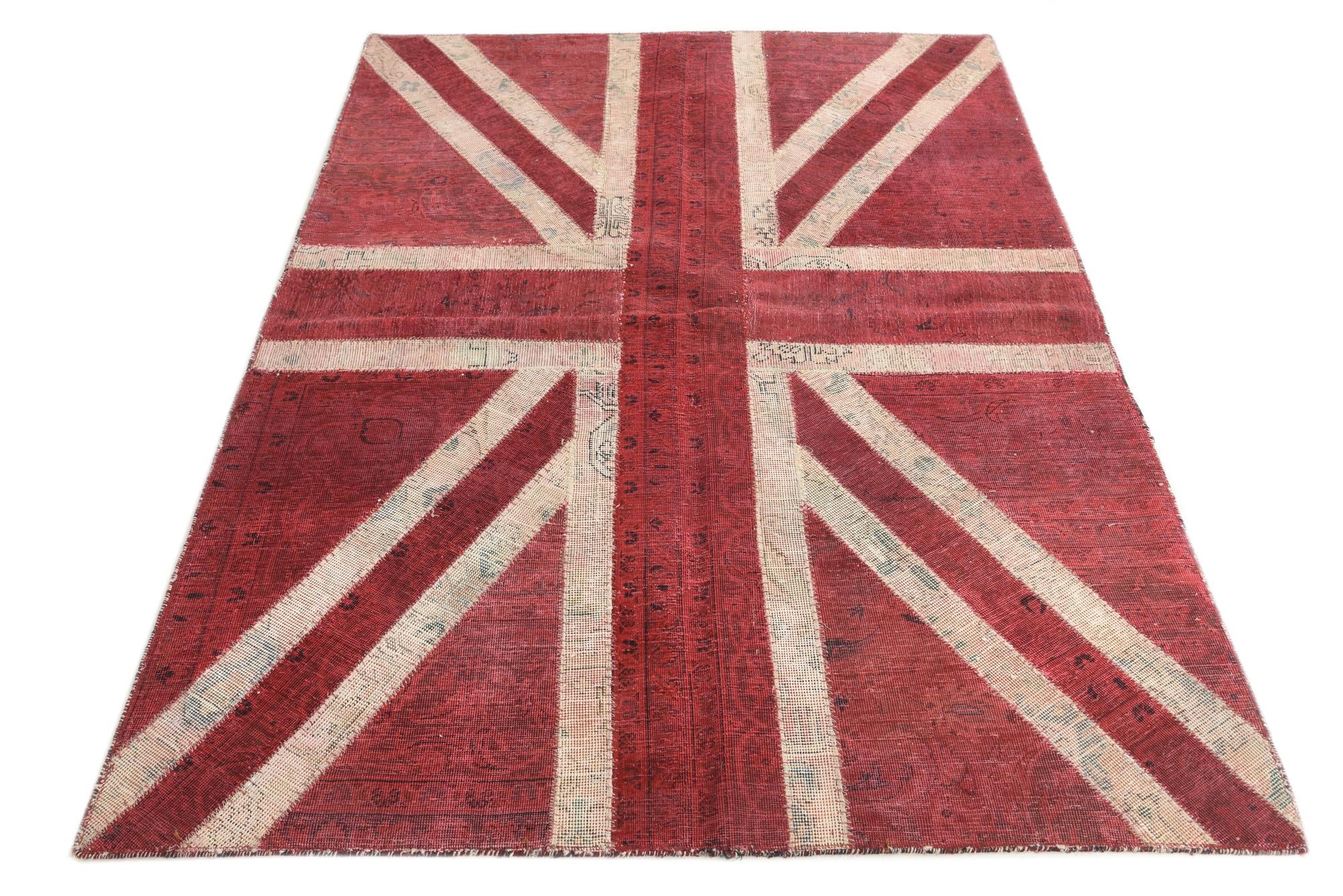 4' 7 x 6' 5 Hand Knotted Ultra Vintage Persian Wool Rug
