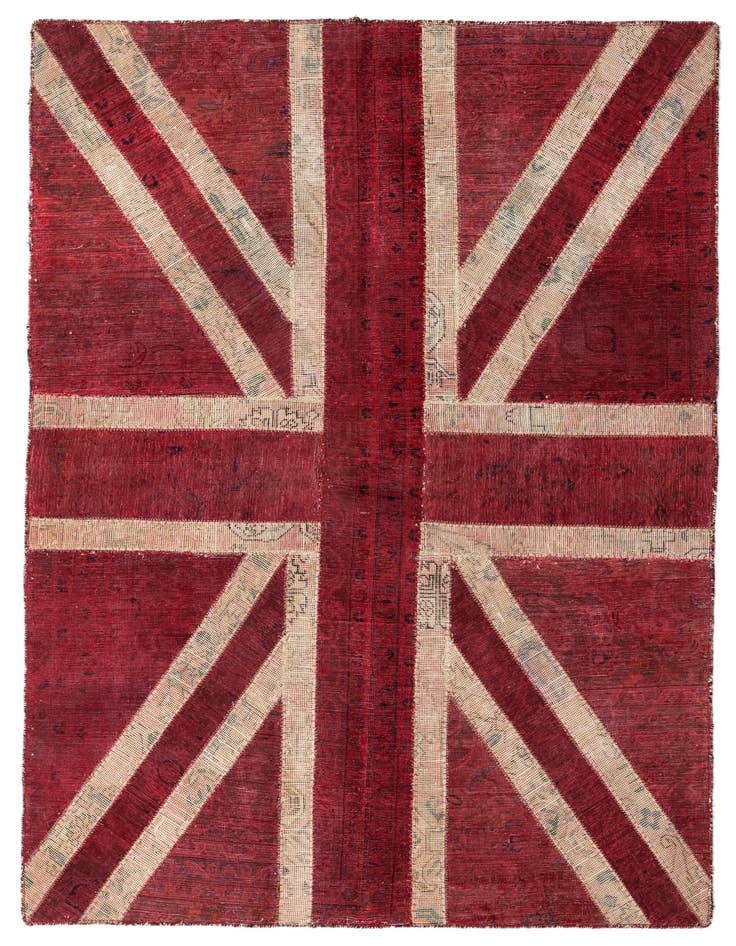 Detail image of 4' 7 x 6' 5 Hand Knotted Ultra Vintage Persian Wool Rug