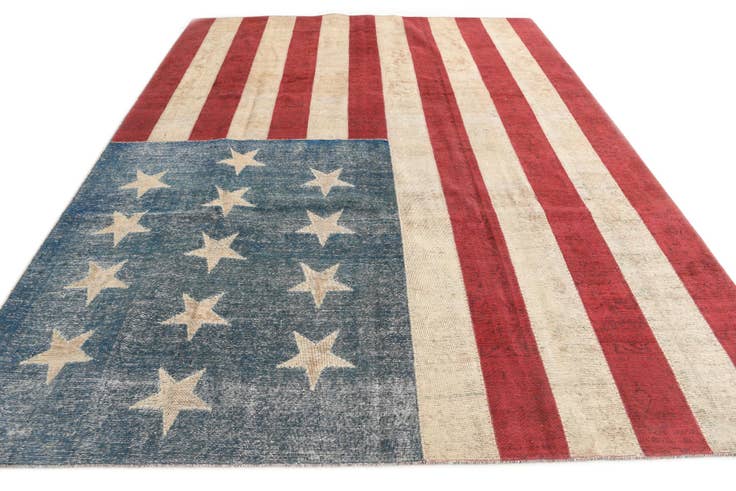 Detail image of 9' x 12' Hand Knotted Ultra Vintage Persian Wool Rug