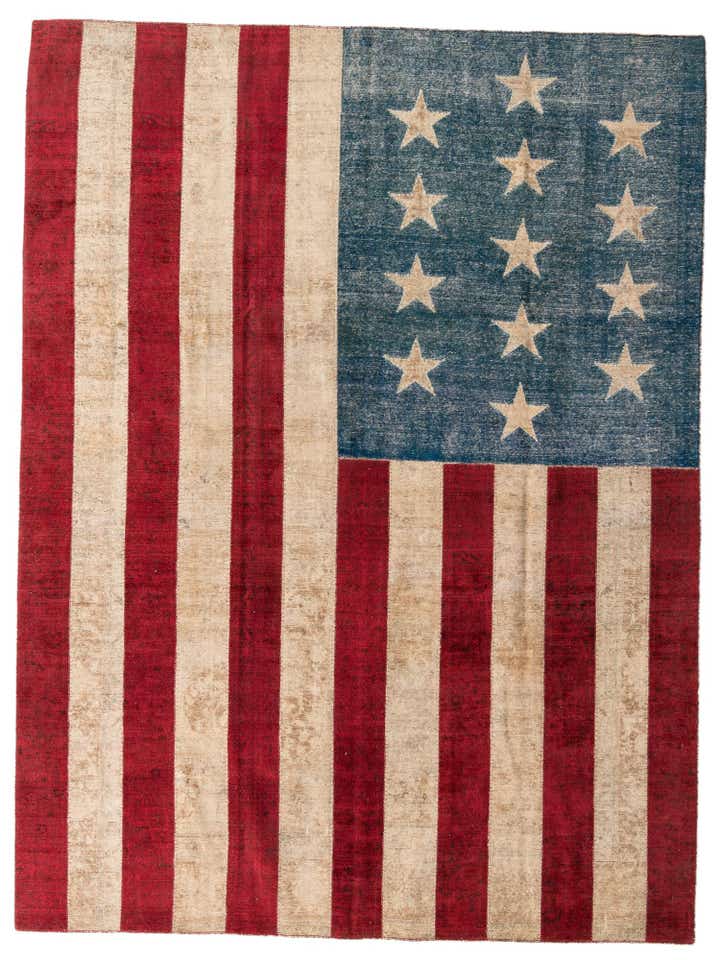 9' x 12' Hand Knotted Ultra Vintage Persian Wool Rug