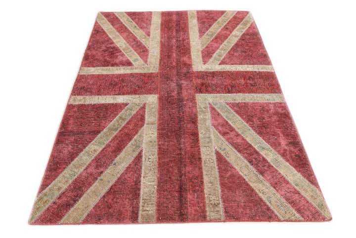 4' x 5' 10 Hand Knotted Ultra Vintage Persian Wool Rug