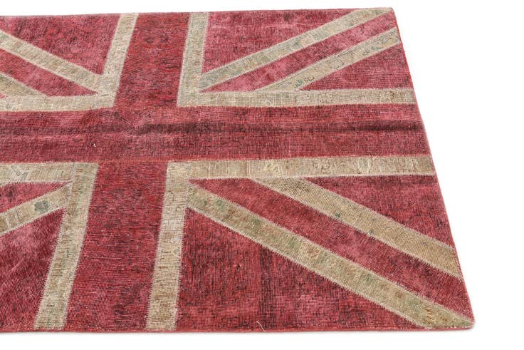 Detail image of 4' x 5' 10 Hand Knotted Ultra Vintage Persian Wool Rug