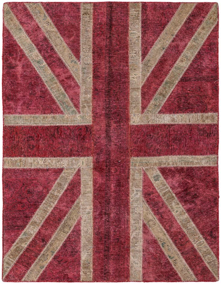 Detail image of 4' x 5' 10 Hand Knotted Ultra Vintage Persian Wool Rug