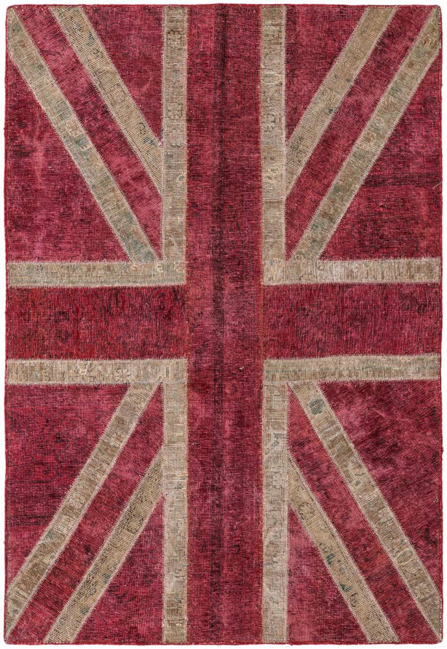 Detail image of 4' x 5' 10 Hand Knotted Ultra Vintage Persian Wool Rug
