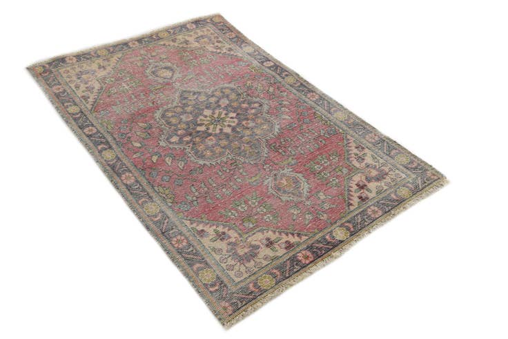 Detail image of 3' 2 x 5' 1 Hand Knotted Ultra Vintage Persian Wool Rug