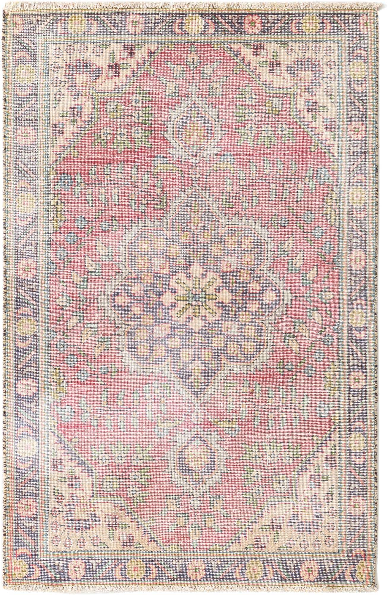 3' 2 x 5' 1 Hand Knotted Ultra Vintage Persian Wool Rug