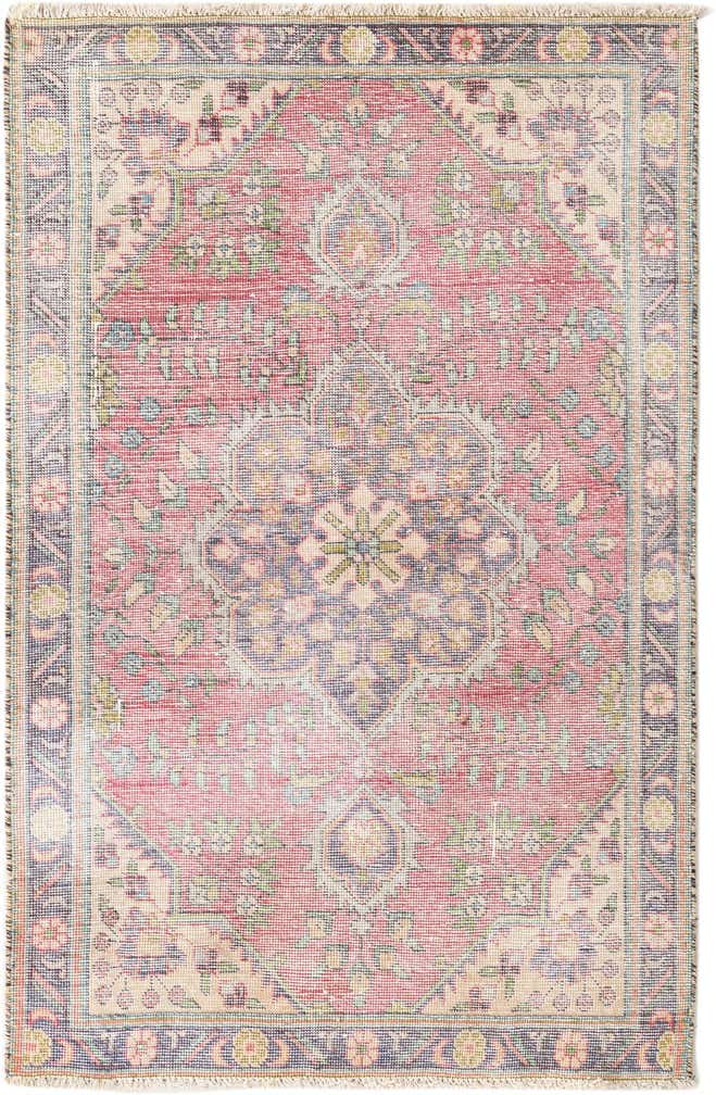 3' 2 x 5' 1 Hand Knotted Ultra Vintage Persian Wool Rug