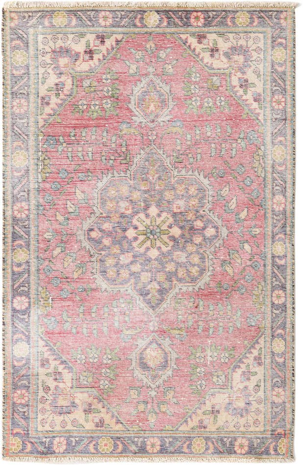 Detail image of 3' 2 x 5' 1 Hand Knotted Ultra Vintage Persian Wool Rug