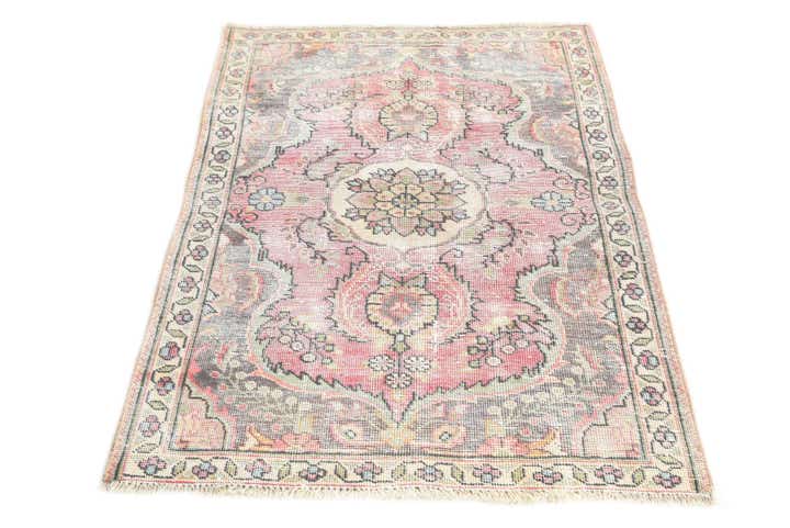 3' 2 x 4' 7 Hand Knotted Ultra Vintage Persian Wool Rug
