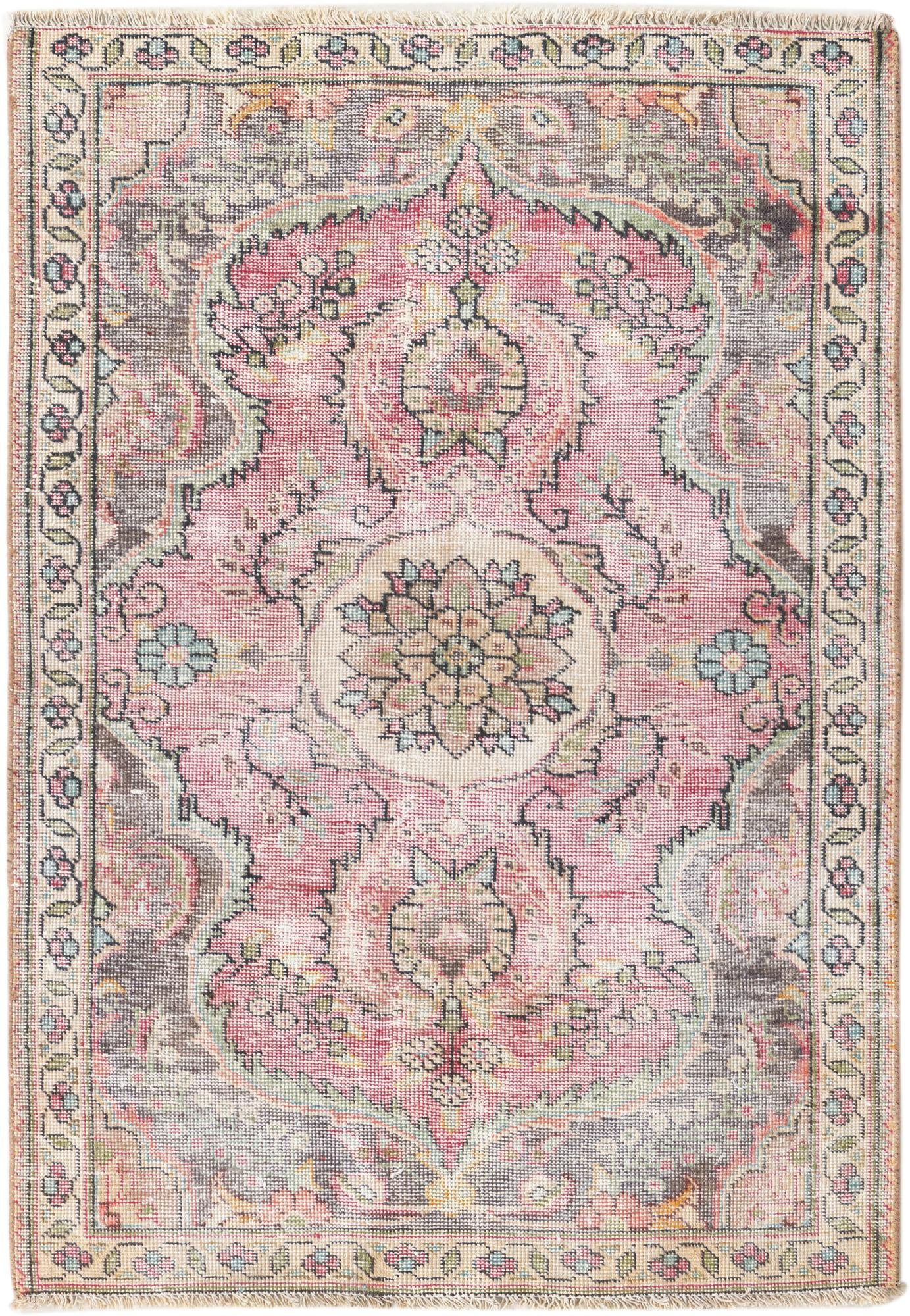 3' 2 x 4' 7 Hand Knotted Ultra Vintage Persian Wool Rug