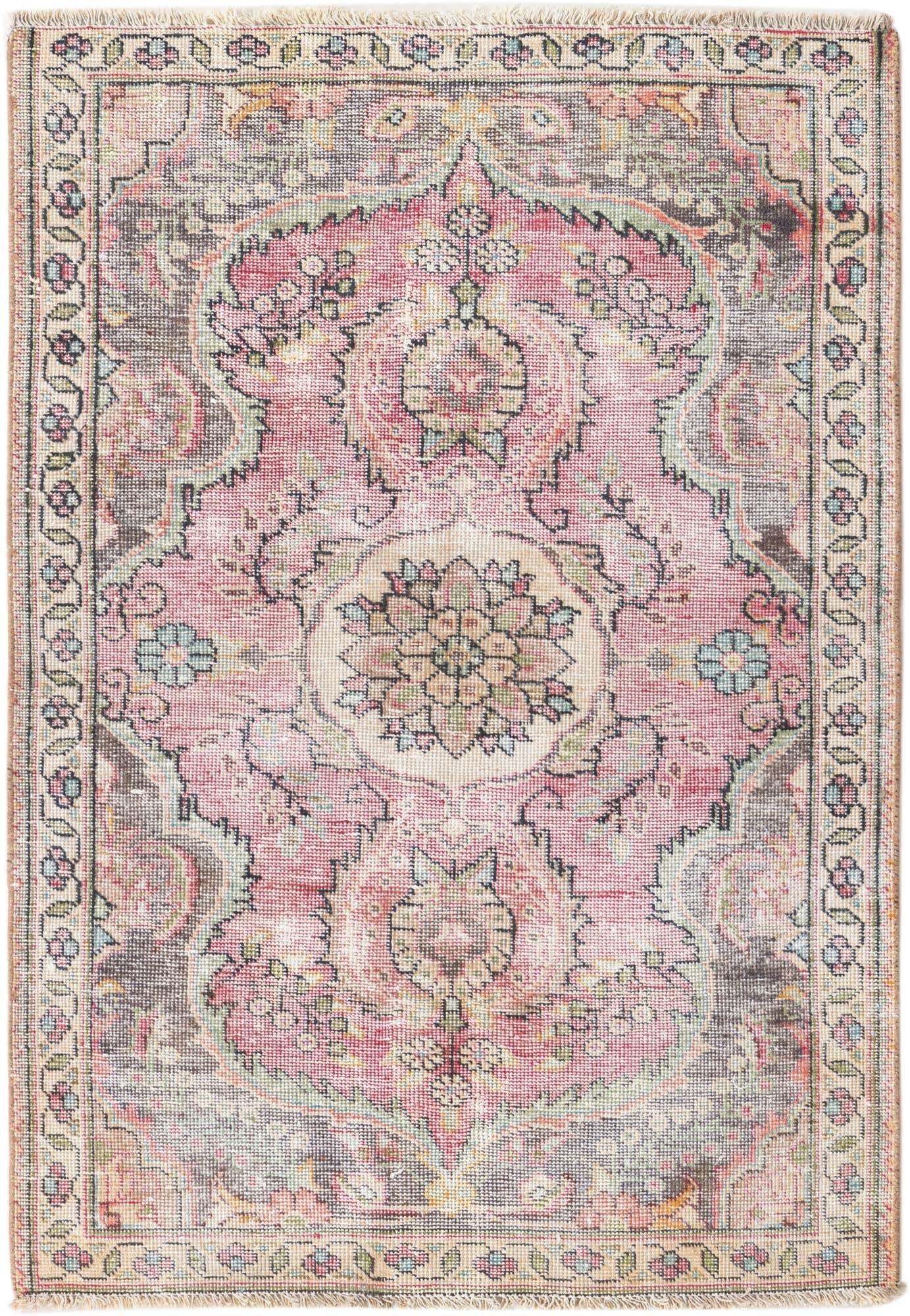 3' 2 x 4' 7 Hand Knotted Ultra Vintage Persian Wool Rug