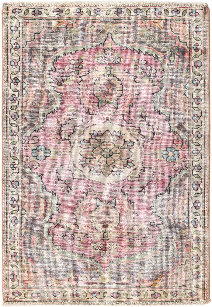 3' 2 x 4' 7 Hand Knotted Ultra Vintage Persian Wool Rug