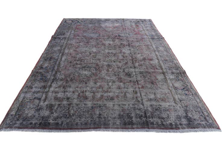 Detail image of 7' 10 x 10' 10 Hand Knotted Ultra Vintage Persian Wool Rug