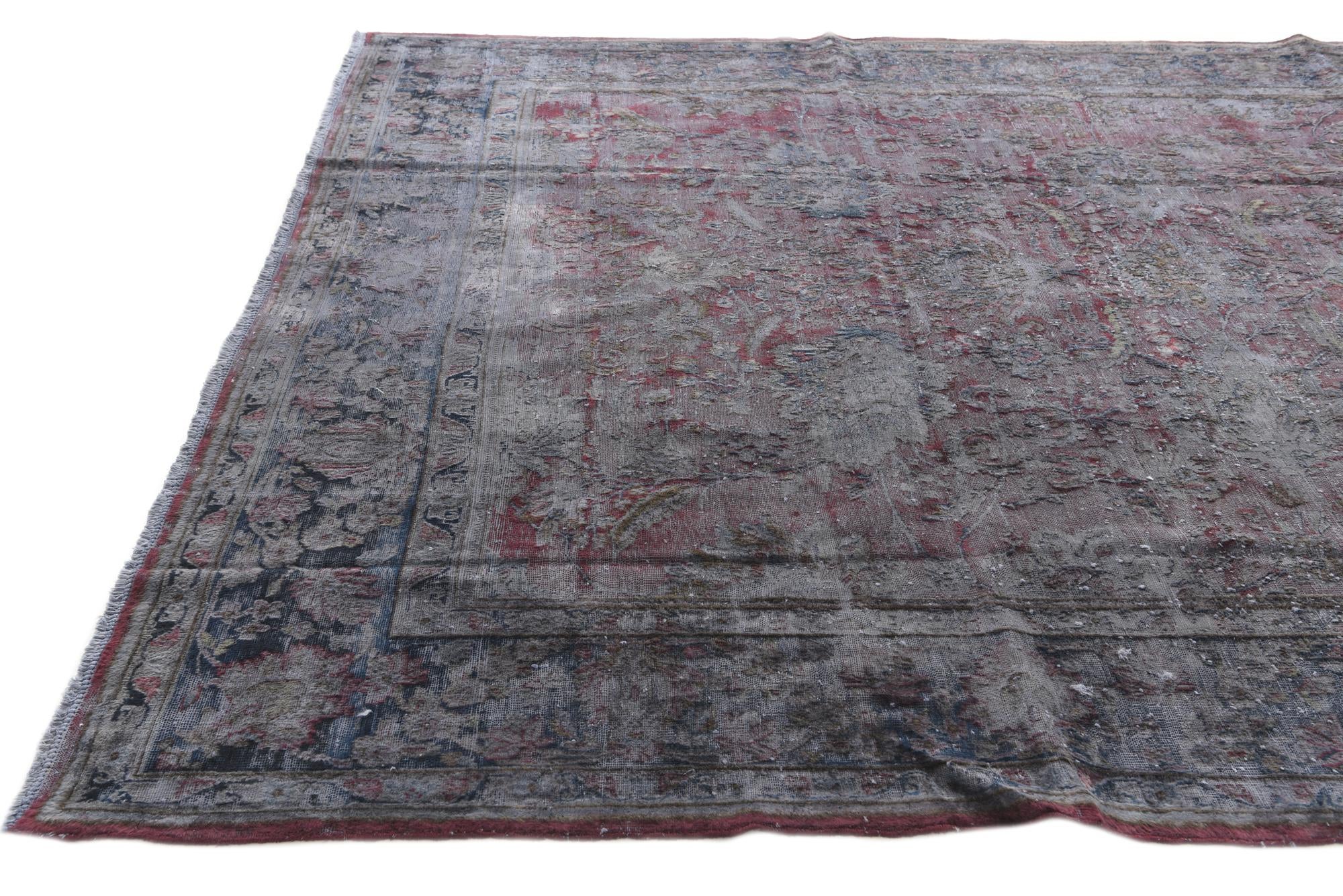 7' 10 x 10' 10 Hand Knotted Ultra Vintage Persian Wool Rug