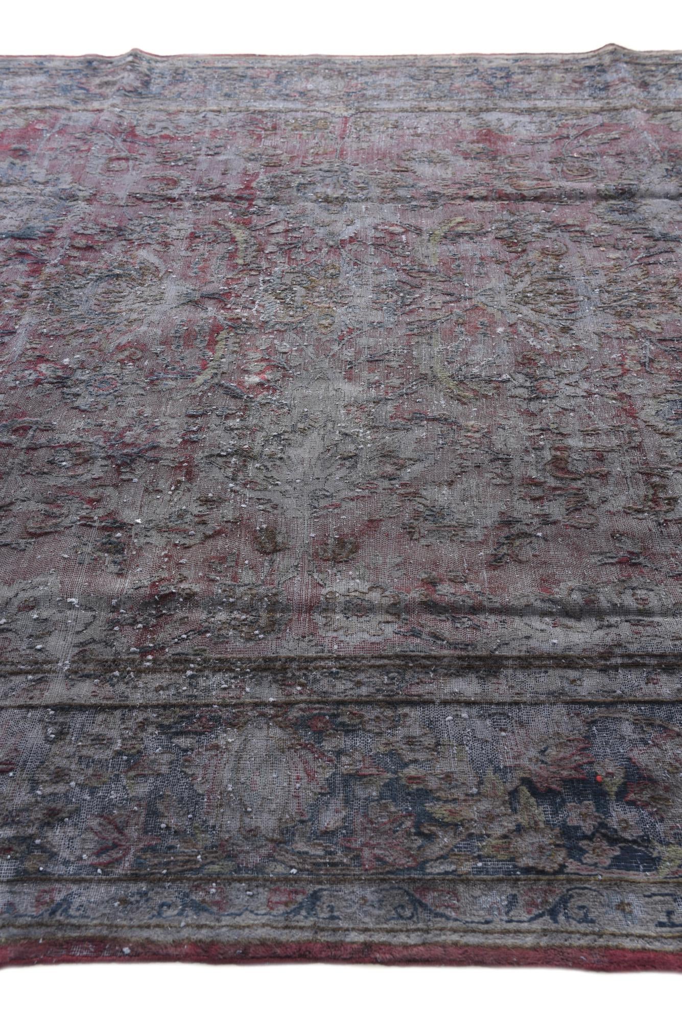 7' 10 x 10' 10 Hand Knotted Ultra Vintage Persian Wool Rug