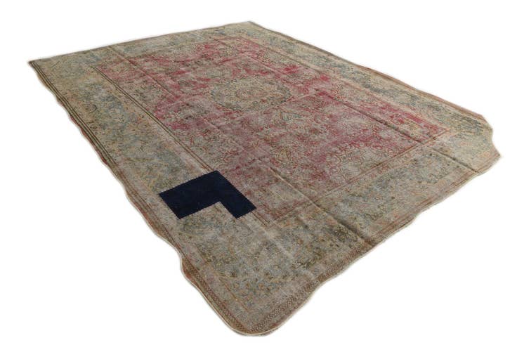 Detail image of 9' 4 x 12' 6 Hand Knotted Ultra Vintage Persian Wool Rug