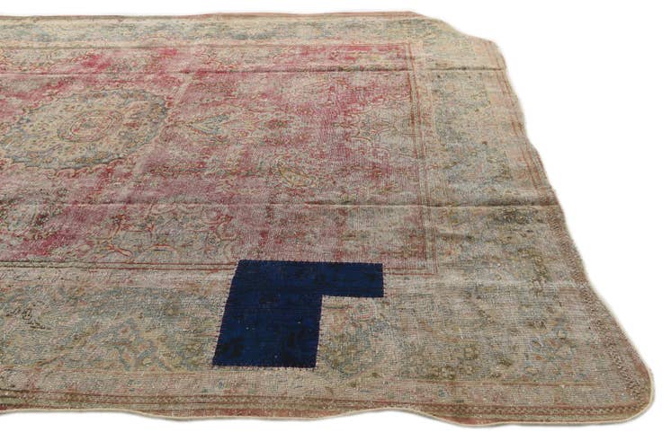 Detail image of 9' 4 x 12' 6 Hand Knotted Ultra Vintage Persian Wool Rug