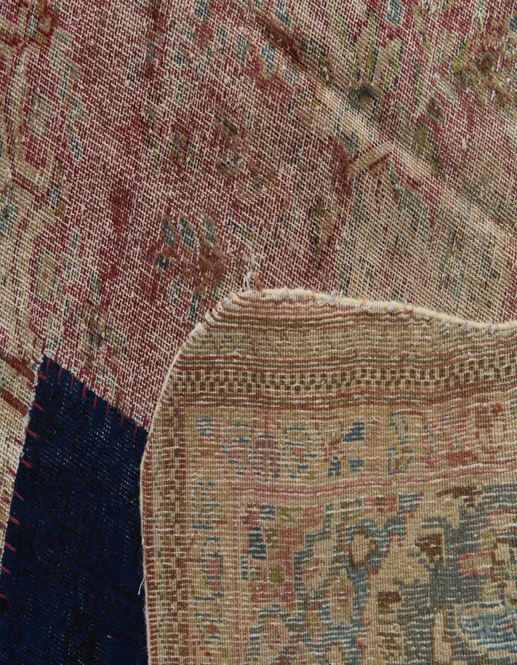 Detail image of 9' 4 x 12' 6  Hand Knotted Ultra Vintage Persian Wool Rug