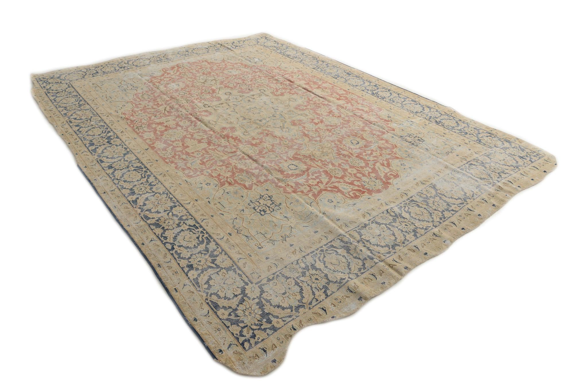 9' 7 x 12' 8 Hand Knotted Ultra Vintage Persian Wool Rug