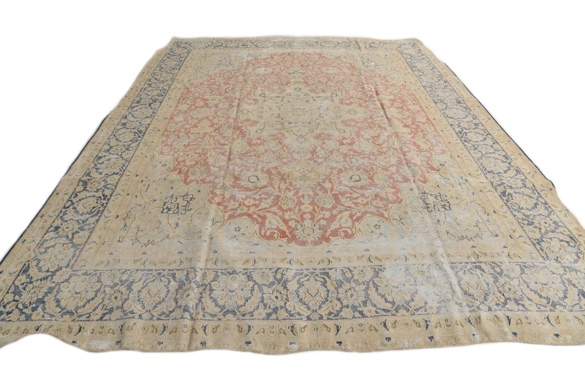 9' 7 x 12' 8 Hand Knotted Ultra Vintage Persian Wool Rug