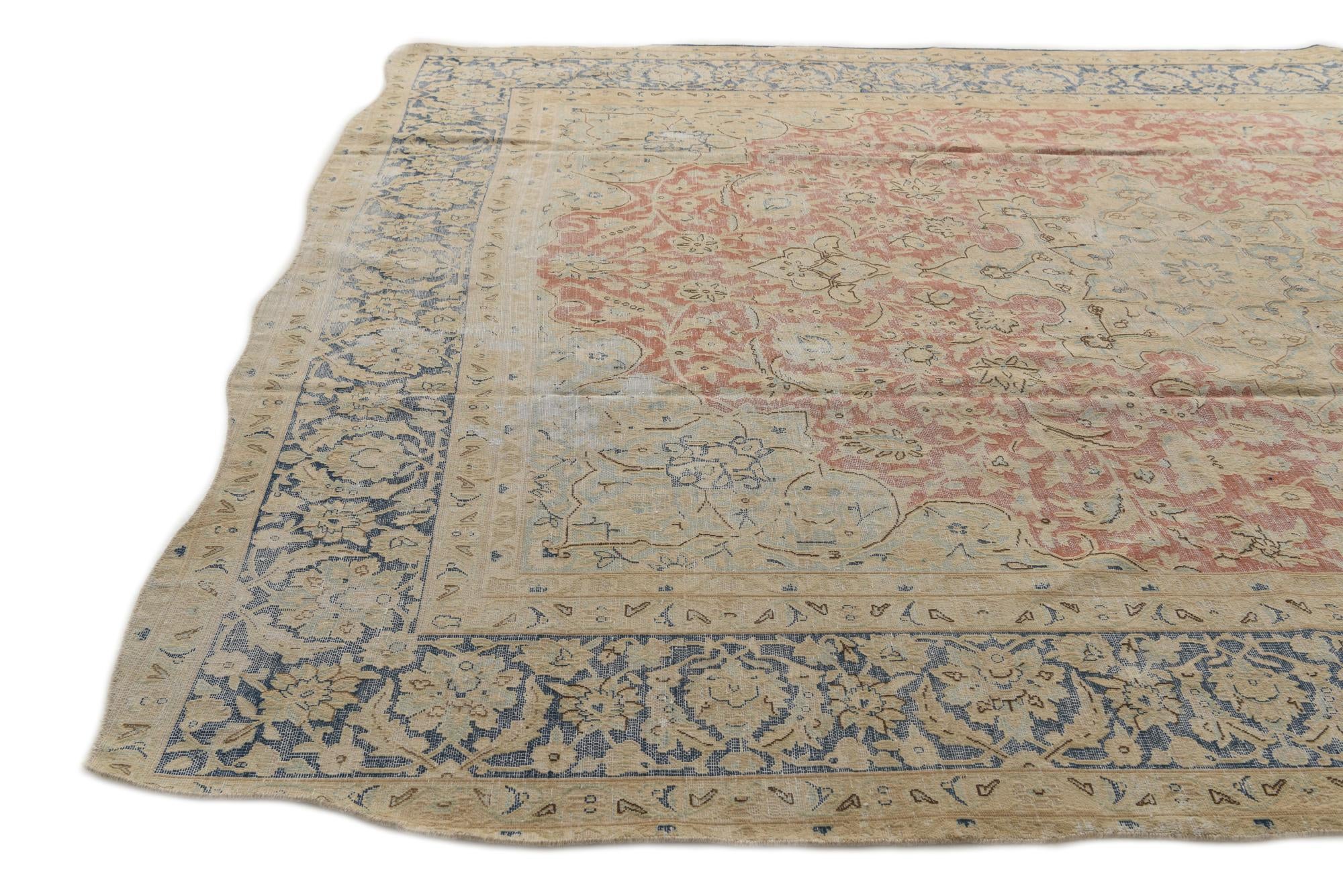 9' 7 x 12' 8 Hand Knotted Ultra Vintage Persian Wool Rug