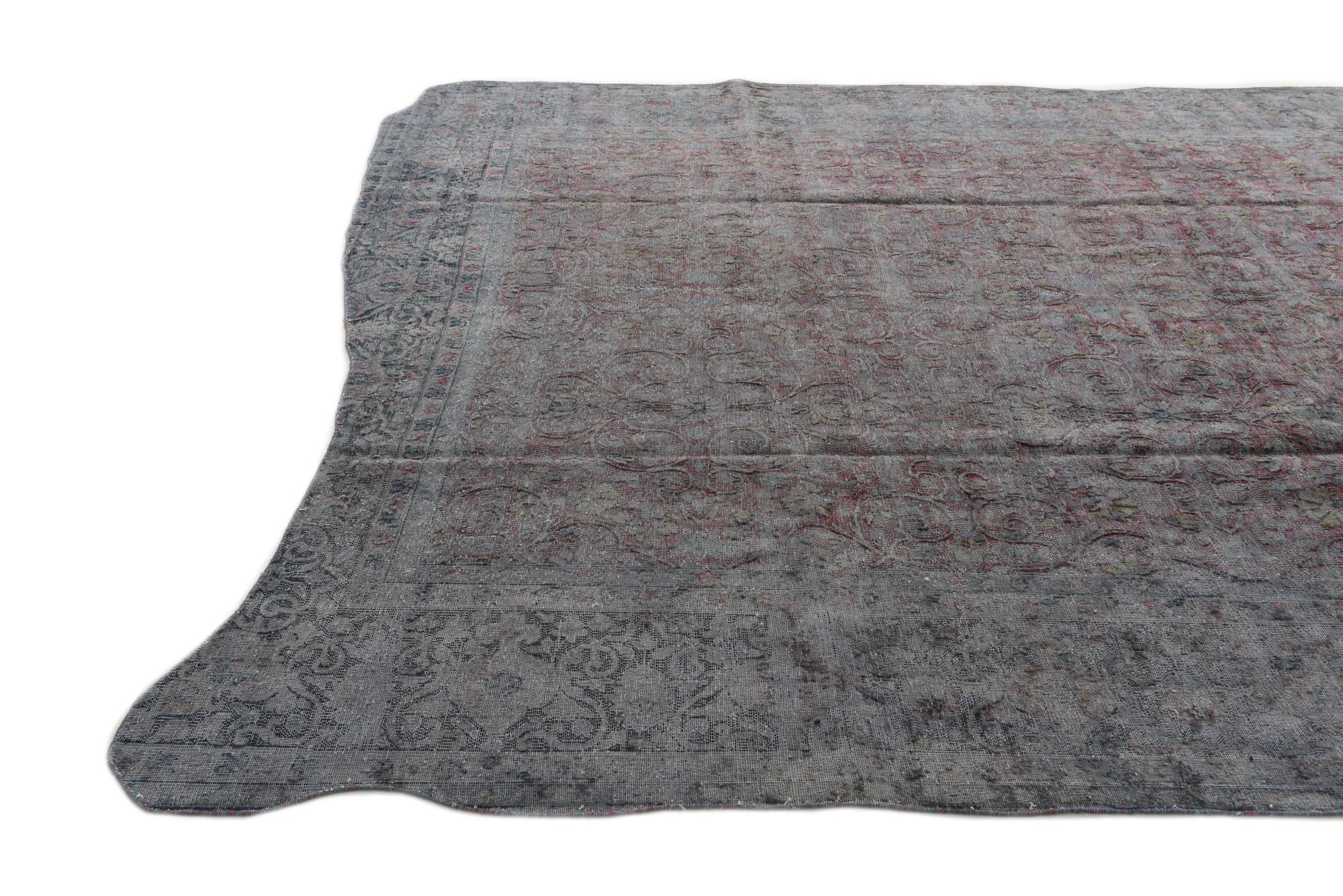 9' 6 x 12' 3 Hand Knotted Ultra Vintage Persian Wool Rug