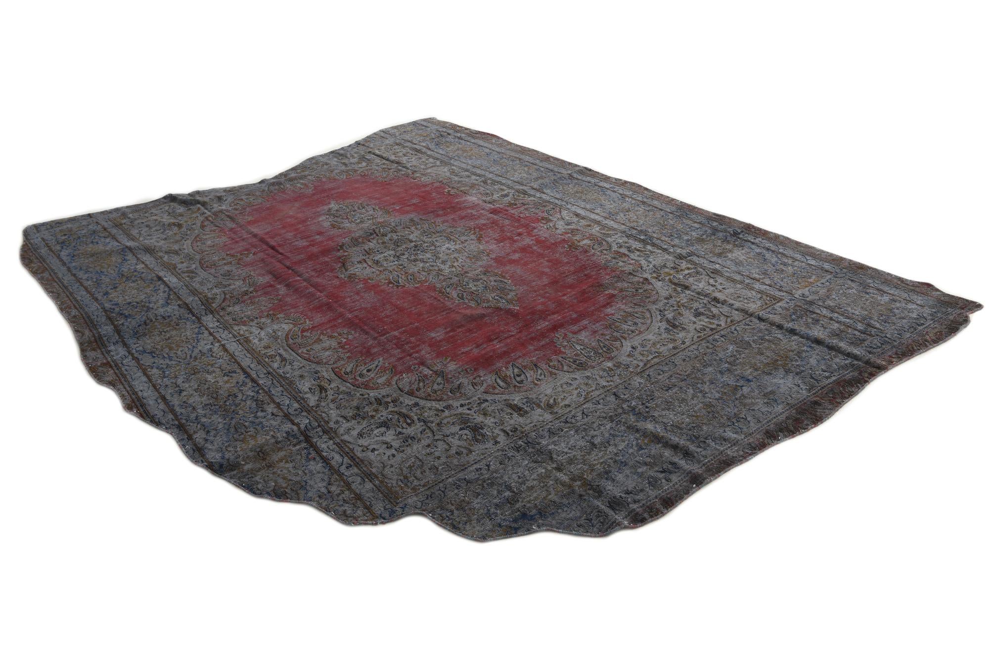 9' 3 x 11' 3 Hand Knotted Ultra Vintage Persian Wool Rug
