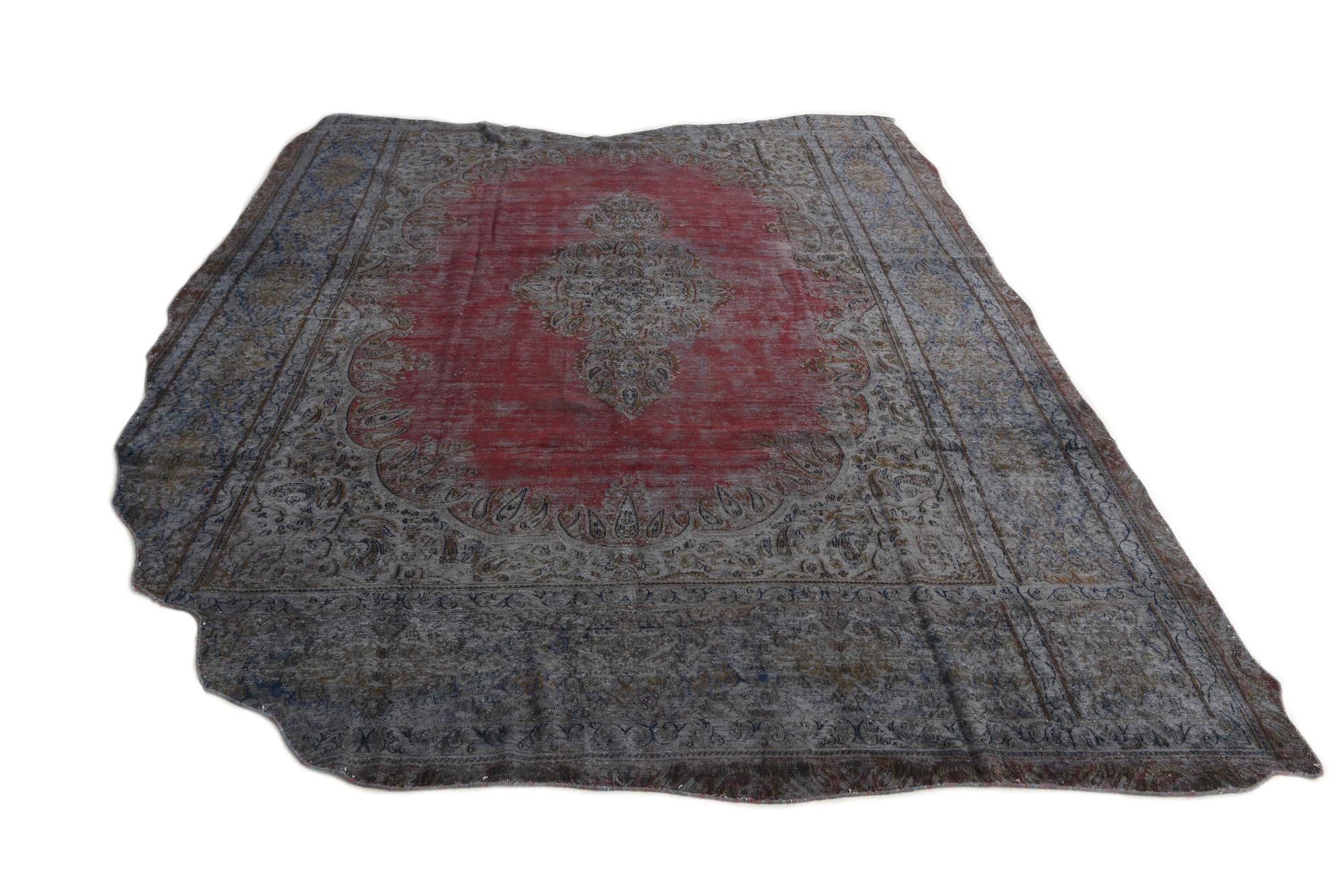 9' 3 x 11' 3 Hand Knotted Ultra Vintage Persian Wool Rug