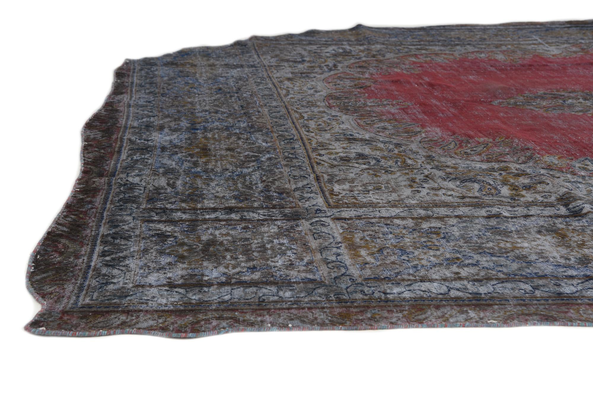 9' 3 x 11' 3 Hand Knotted Ultra Vintage Persian Wool Rug