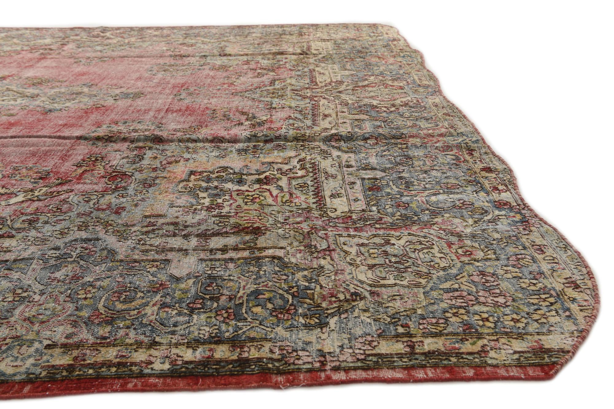 9' 9 x 12' 8 Hand Knotted Ultra Vintage Persian Wool Rug