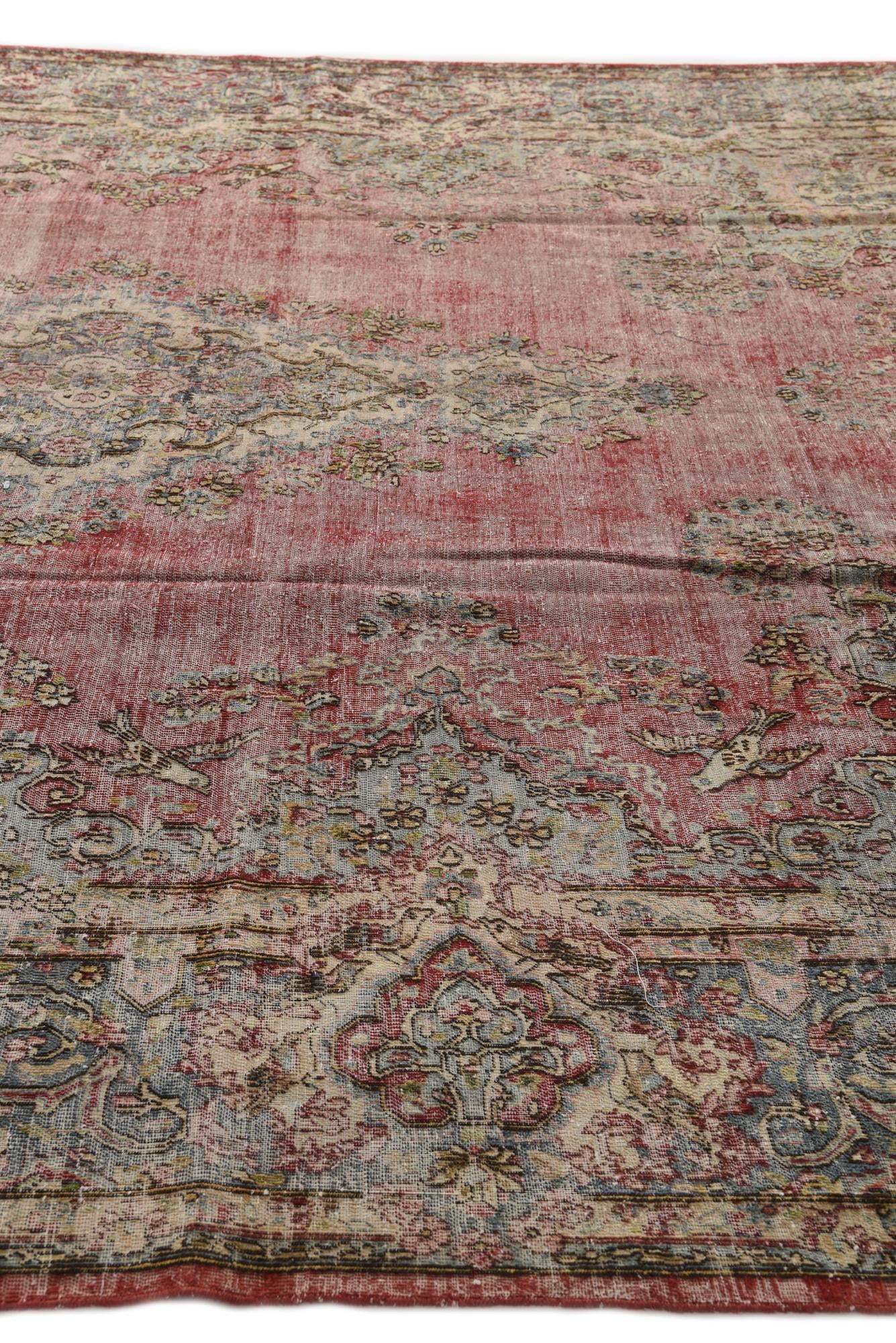 9' 9 x 12' 8 Hand Knotted Ultra Vintage Persian Wool Rug