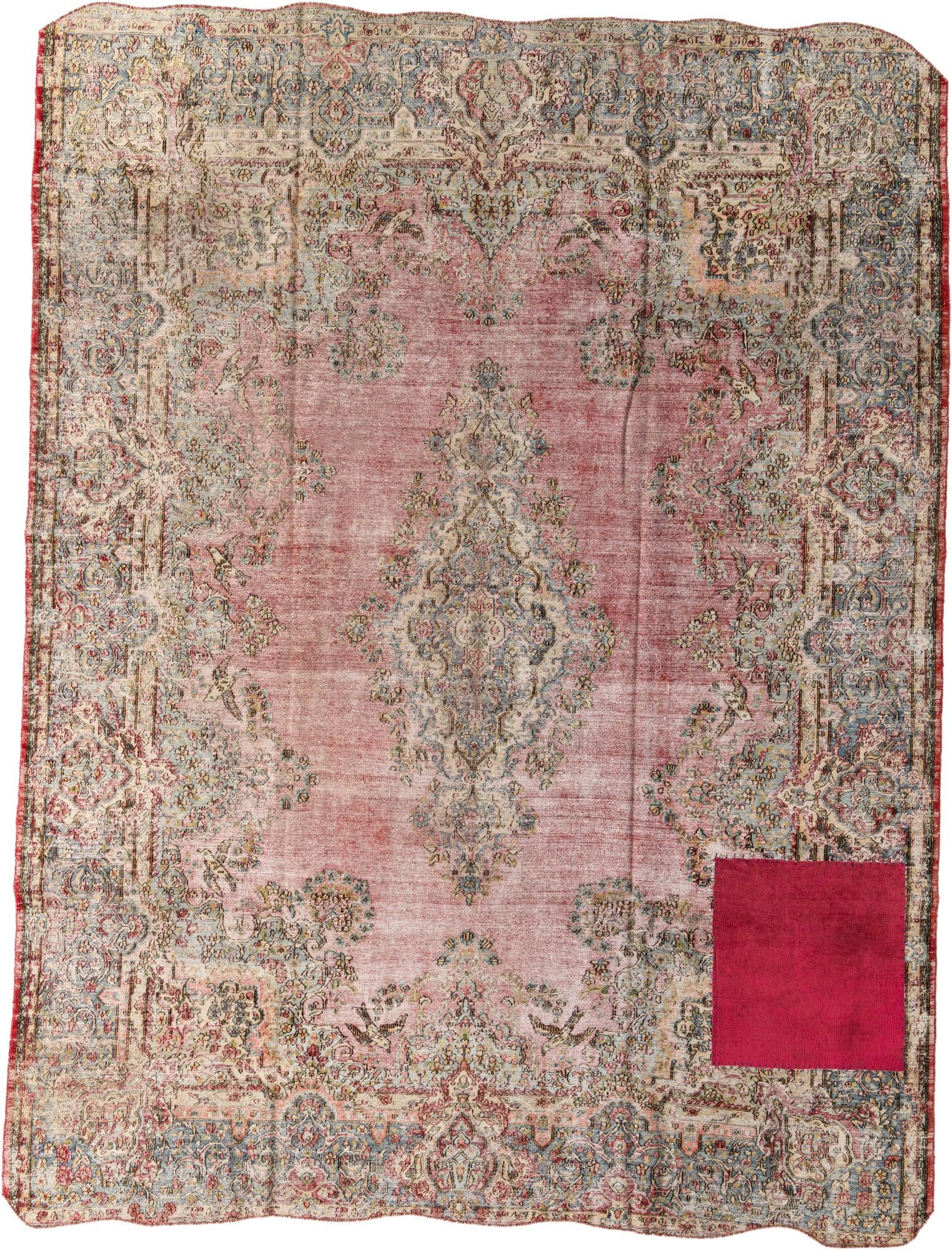 9' 9 x 12' 8 Hand Knotted Ultra Vintage Persian Wool Rug