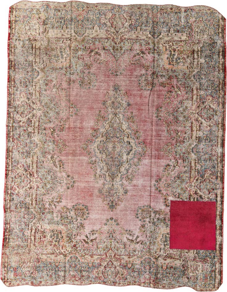 Detail image of 9' 9 x 12' 8 Hand Knotted Ultra Vintage Persian Wool Rug
