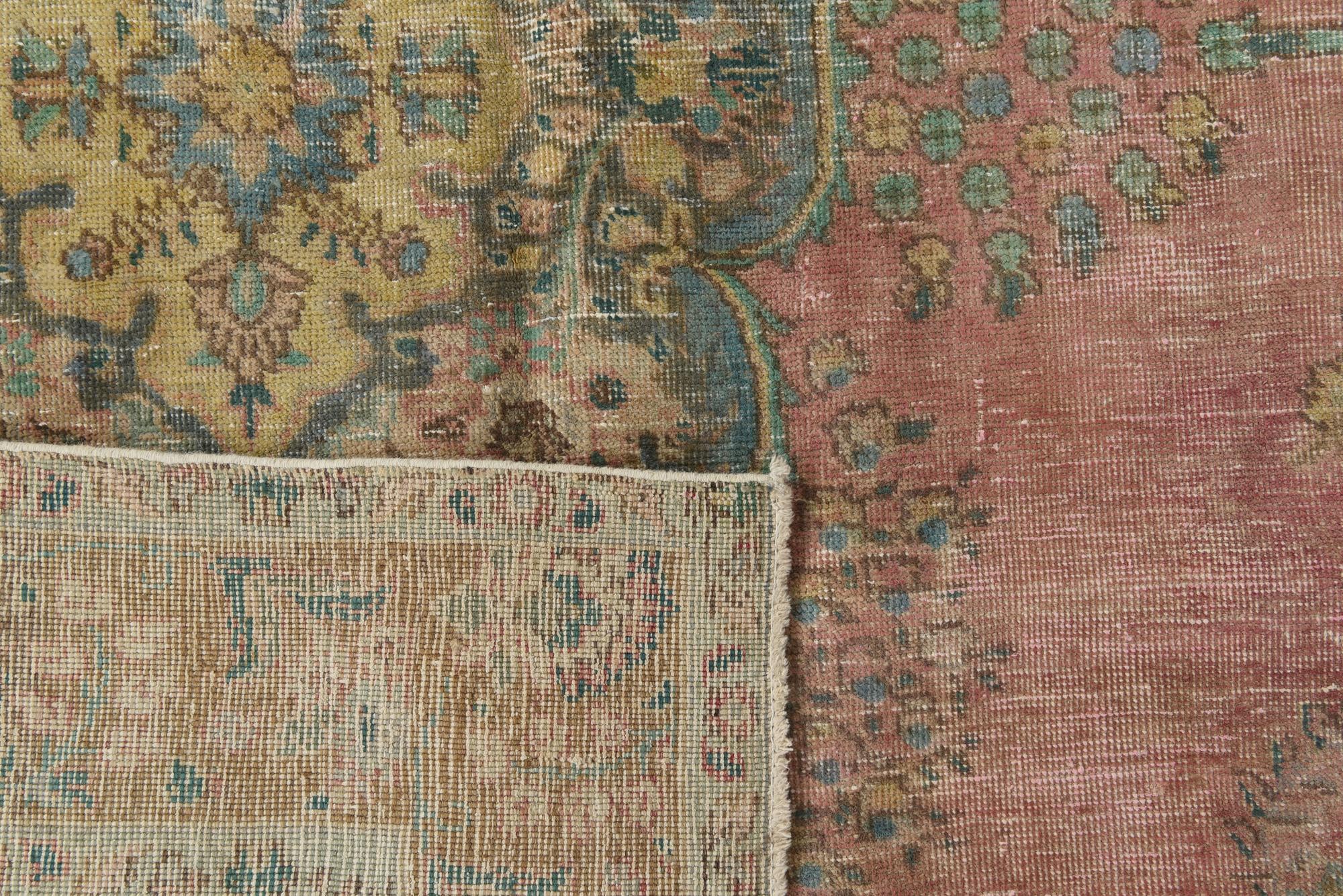 6' 7 x 9' 4 Hand Knotted Ultra Vintage Persian Wool Rug