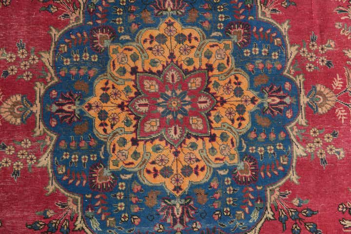 9' 5 x 12' 1 Hand Knotted Ultra Vintage Persian Wool Rug