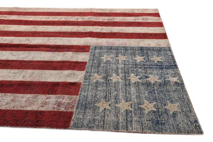 8' 1 x 10' Hand Knotted Ultra Vintage Persian Wool Rug