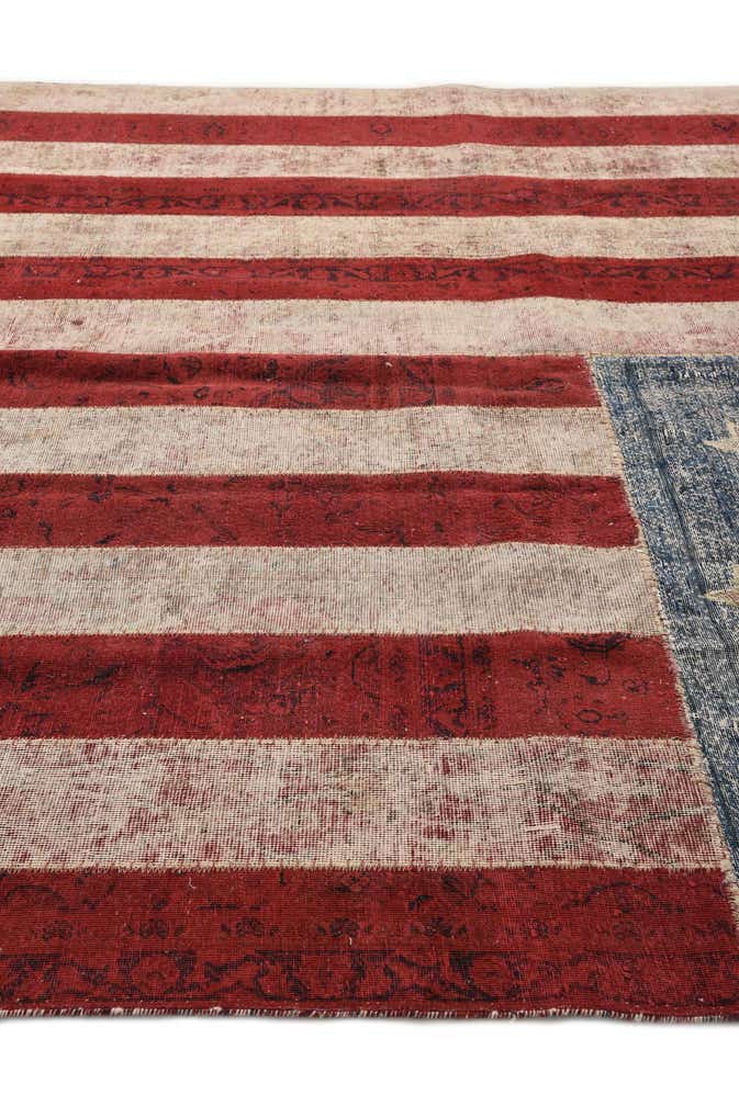 8' 1 x 10' Hand Knotted Ultra Vintage Persian Wool Rug