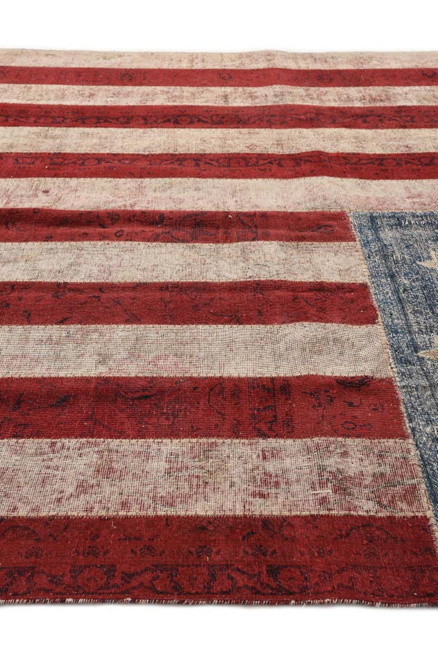 Detail image of 8' 1 x 10' Hand Knotted Ultra Vintage Persian Wool Rug