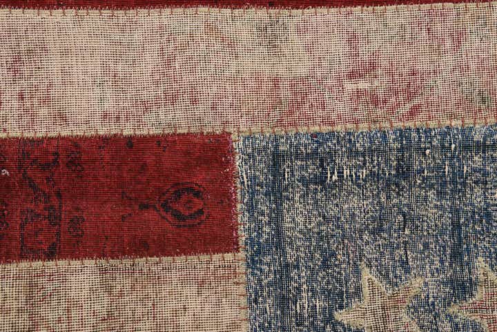 8' 1 x 10' Hand Knotted Ultra Vintage Persian Wool Rug