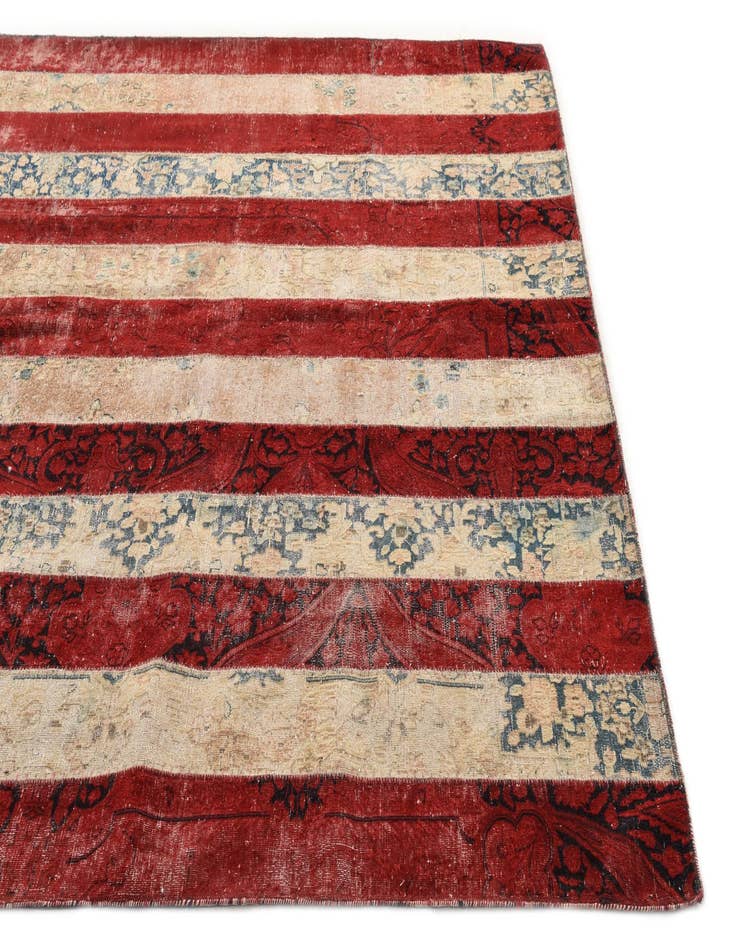 Detail image of 6' 8 x 9' 10  Hand Knotted Ultra Vintage Persian Wool Rug